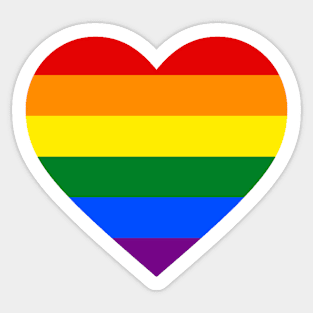 no outline heart - gay Sticker